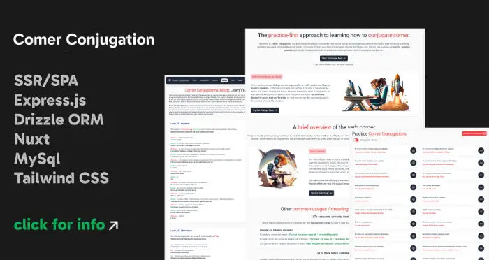 Comer Conjugation Website Recent Work